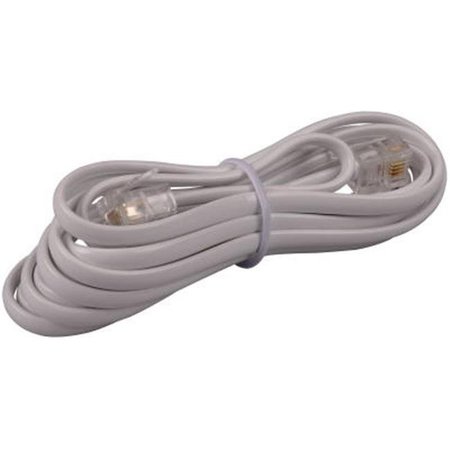 MAXPOWER TP210WHN White; Modular Line Extension Cord - 7 ft MA588458